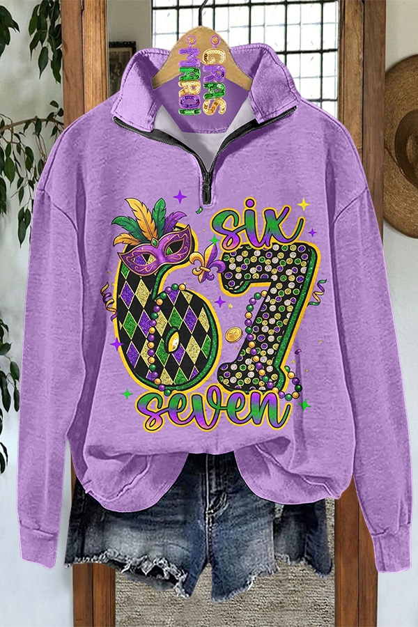 Mardi Gras 67 Zippered Sweatshirt