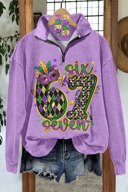 Mardi Gras 67 Zippered Sweatshirt