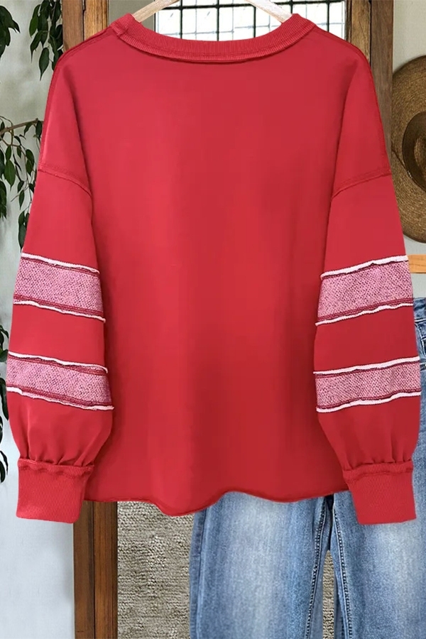 Valentine's Day Heart Patch Sweatshirt