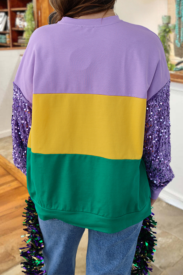 Mardi Gras Sparkling Iris Sweatshirt