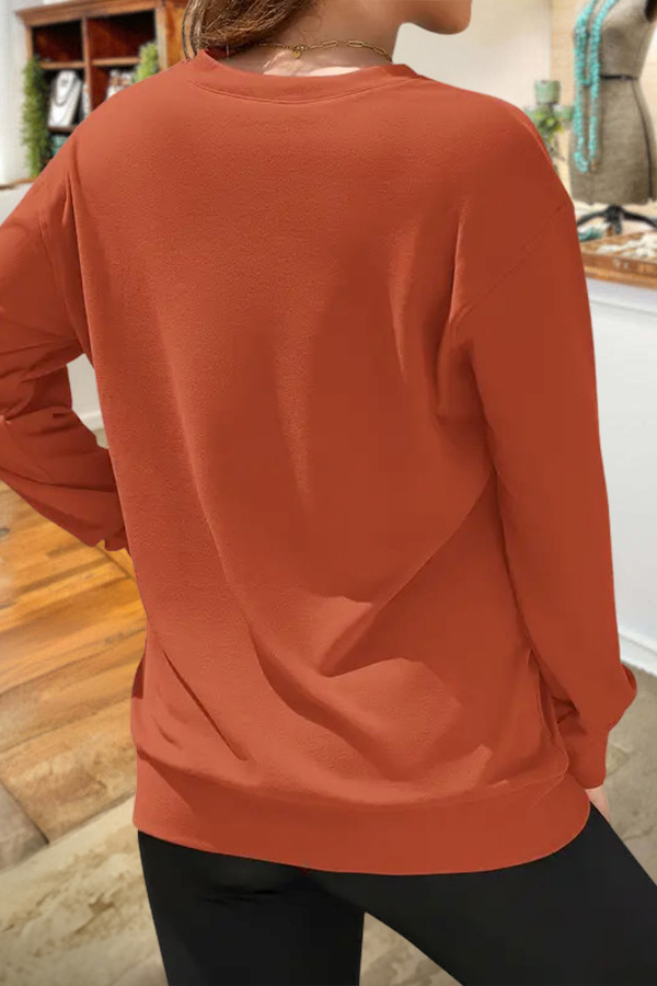V-Neck Pocketed Pullover Sweatshirt
