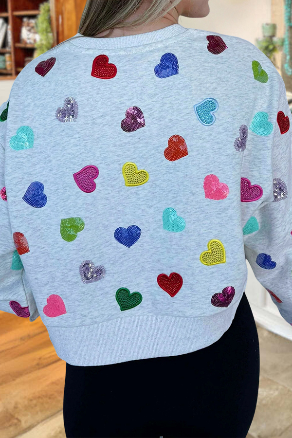 Valentine's Day Multi Heart Sweatshirt