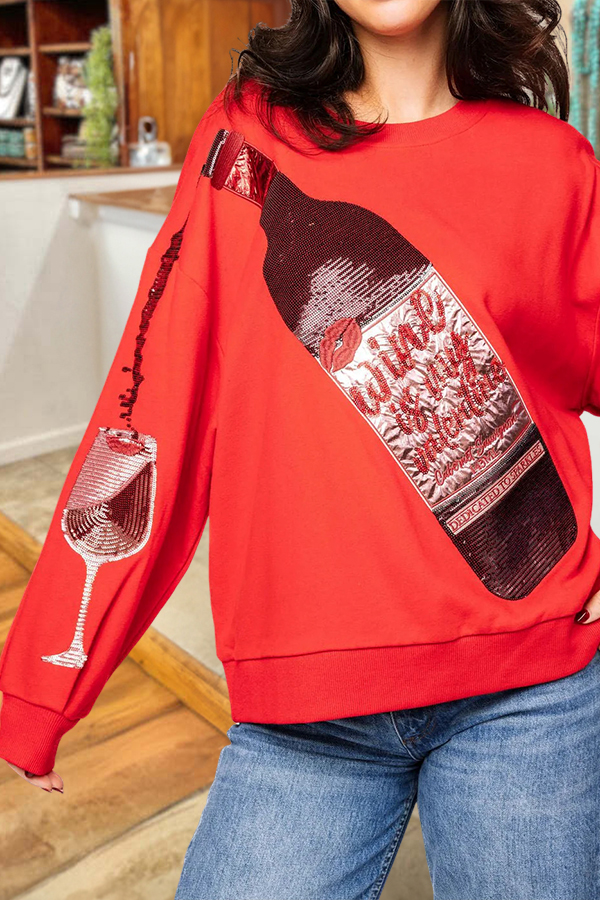 Wine Is My Valentine's Day Sweatshirt