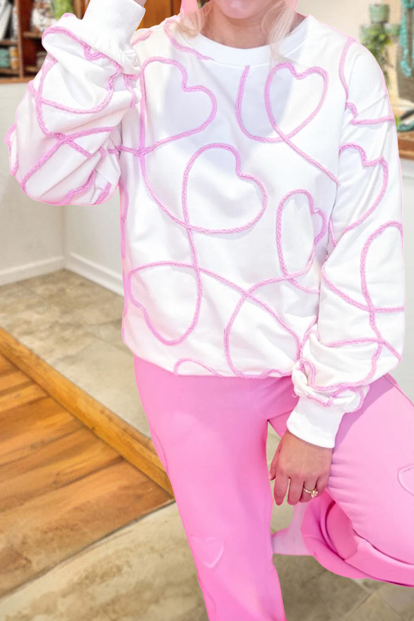 Valentine's Day Heart Line Sweatshirt