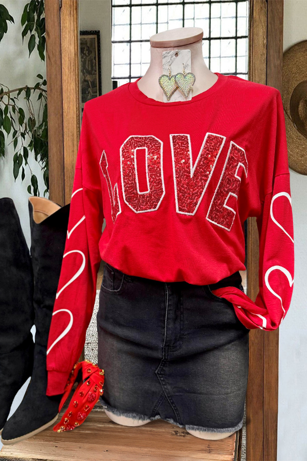 Valentine's Day Love Heart Sweatshirt