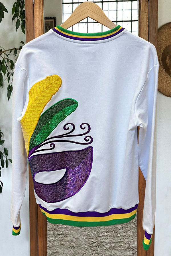 Mardi Gras Stunning Masked Sweatshirt
