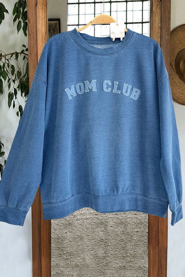 Mom Club Applique Sweatshirt