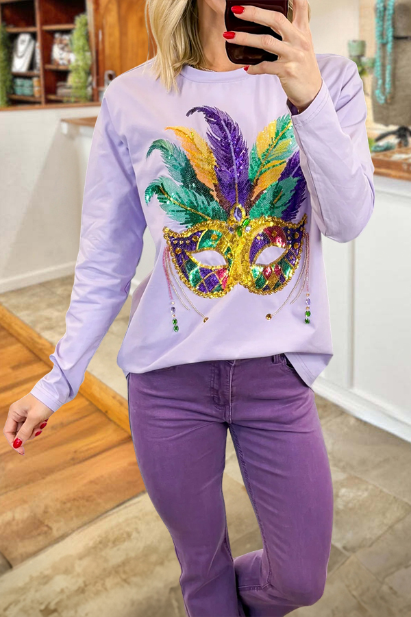 Mardi Gras Masquerade Mask Sweatshirt