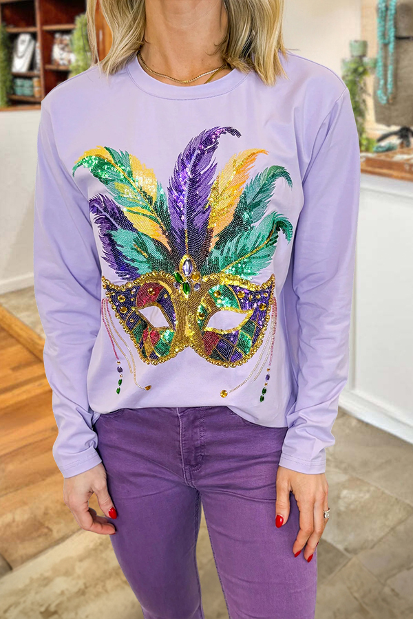 Mardi Gras Masquerade Mask Sweatshirt
