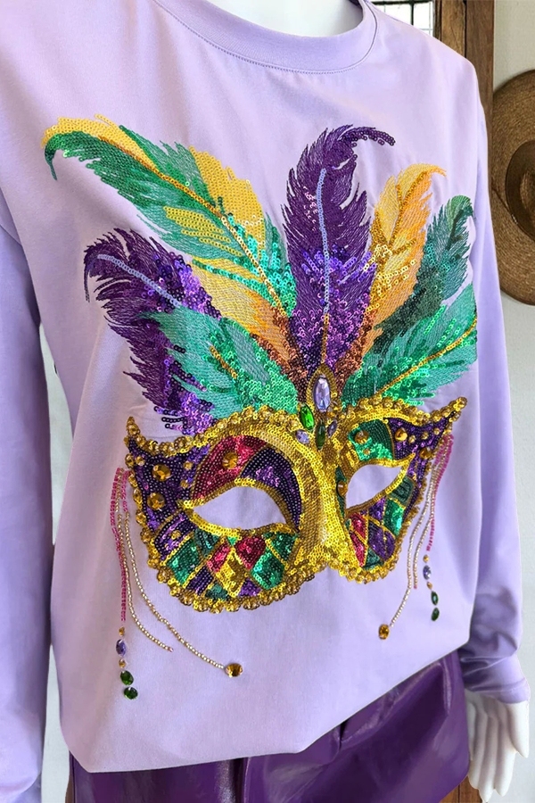 Mardi Gras Masquerade Mask Sweatshirt