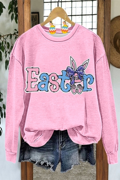 Easter Bow Bunny Sweatshirt