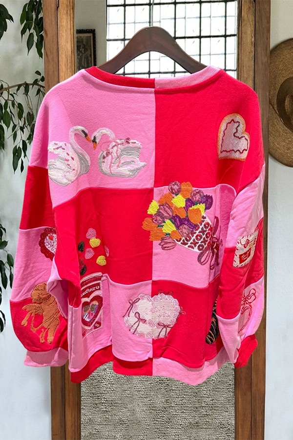 Valentine's Day Plaid Icon Sweatshirt