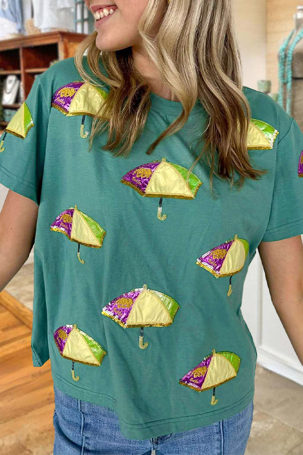 Mardi Gras Scattered Umbrellas Shirt