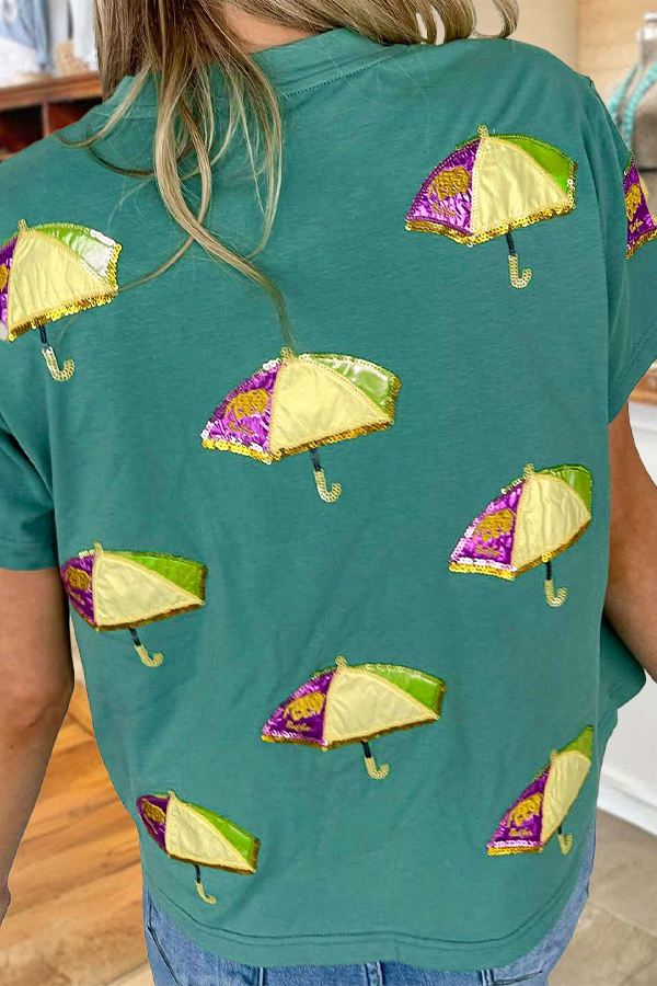 Mardi Gras Scattered Umbrellas Shirt