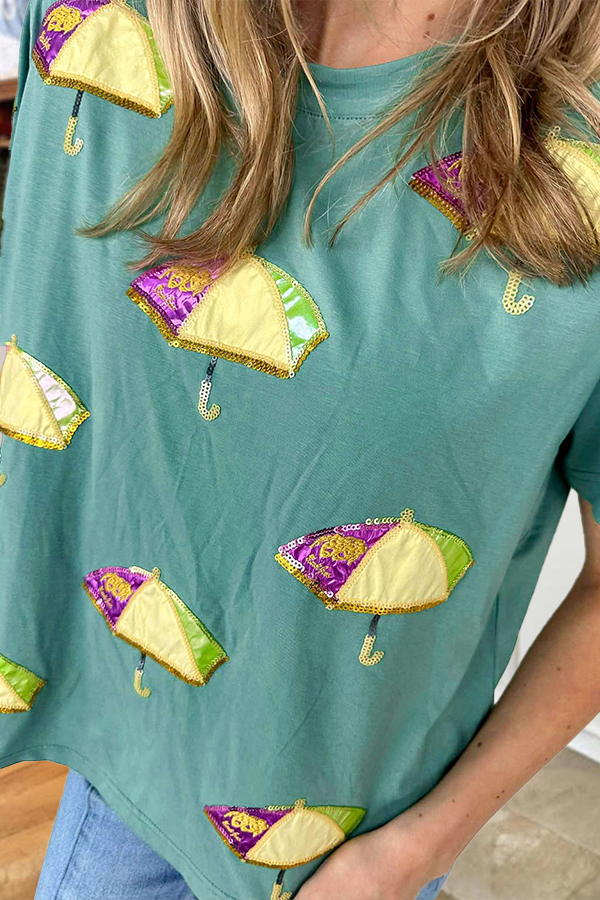 Mardi Gras Scattered Umbrellas Shirt