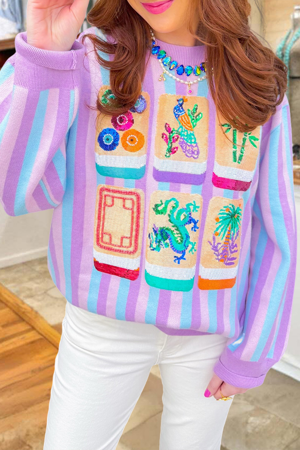 Striped Mahjong Sweater