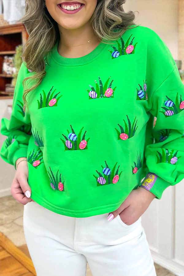 Easter Egg In Grass Sweatshirt