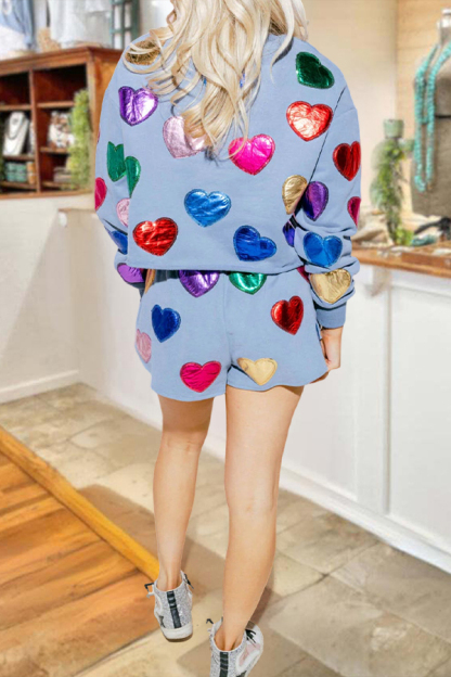 Valentine's Day Multi-Colored Heart Sweatshirt
