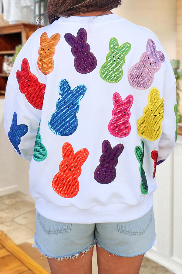 Easter Multi-Colored Bunny Sweatshirt