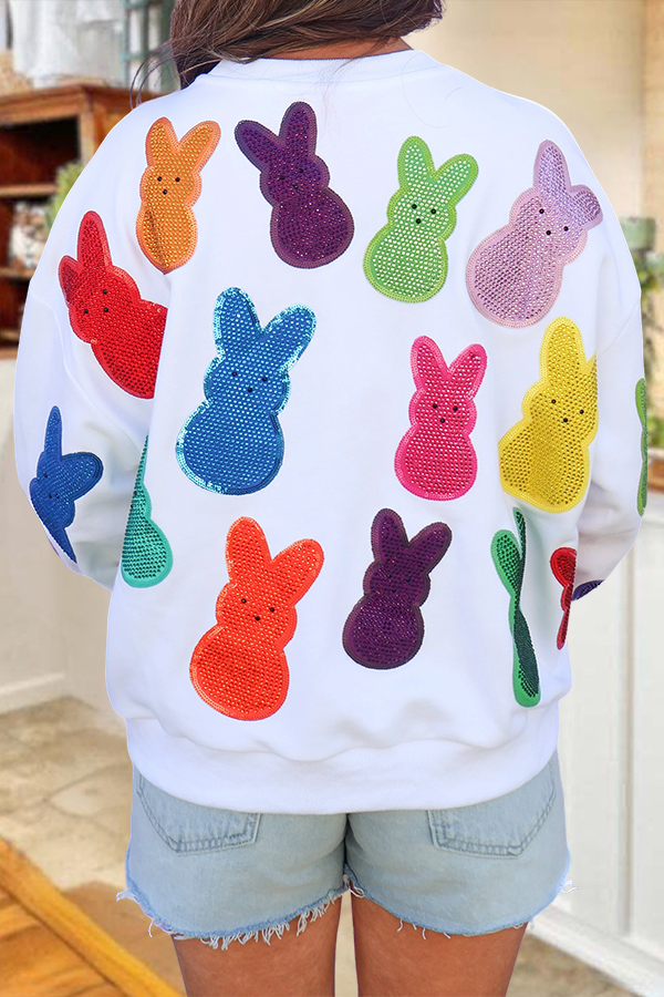 Easter Multi-Colored Bunny Sweatshirt