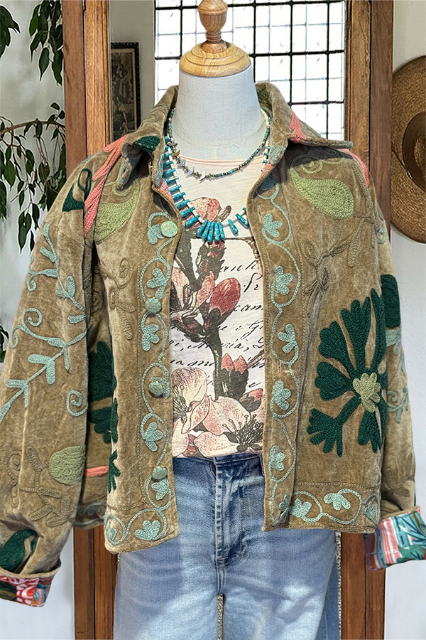 Special Floral Velvet Jacket