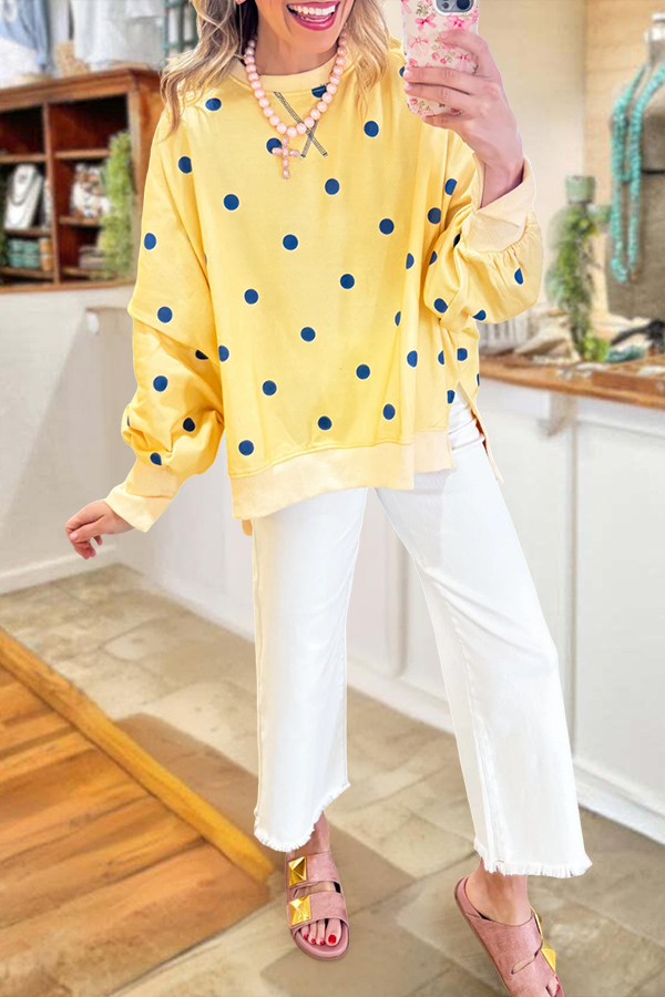 Women's sweatshirt | French Polka Dot Sweatshirt |Shopify-ladyboutiquebd