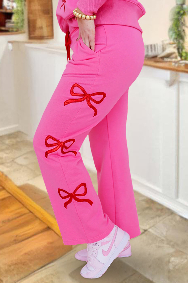 Women's pants | Valentine's Day Bow Wide-Leg Pants |ladyboutiquebd