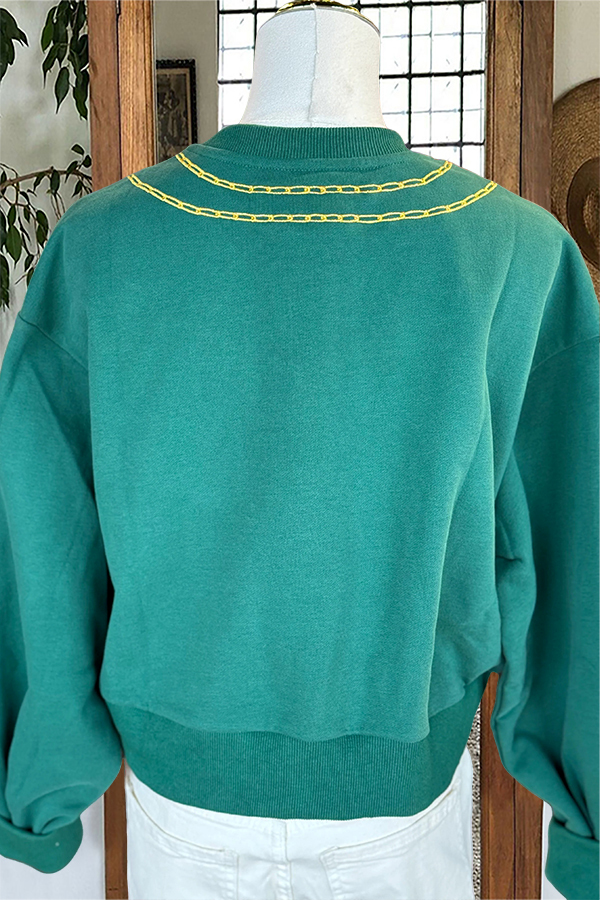 St. Patrick's Day Icon Necklace Sweatshirt
