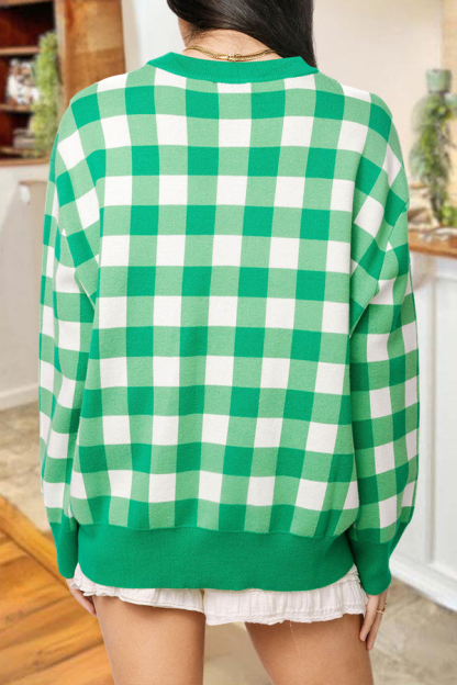 Checkered Golf Cart Sweater