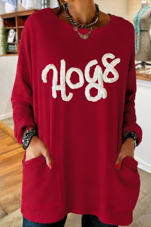 Game Day Red Pocket Cotton T-Shirt