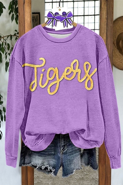 Game Day Purple And Gold Tigers Sweatshirt