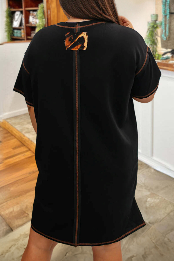 Leopard Print Peace And Love Mini Dress