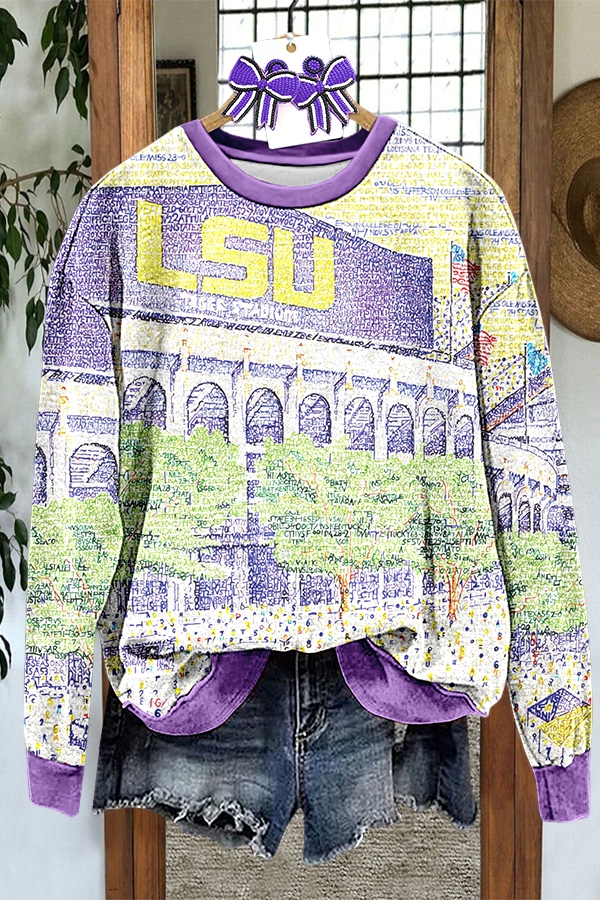 Game Day Purple And Gold Tigers Sweatshirt