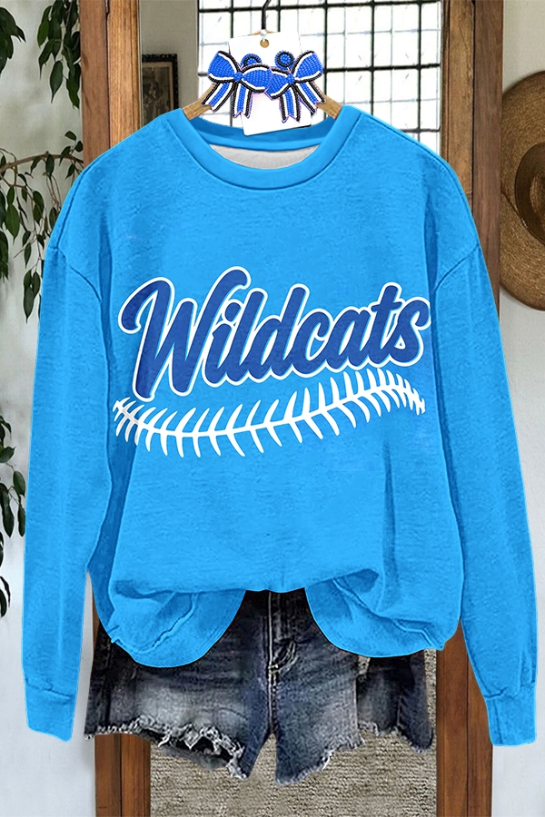 Baseball Blue Cat Sweatshirt