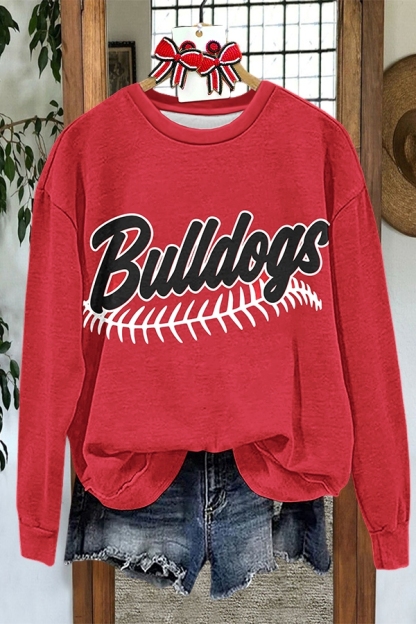 Baseball Red And Black Dog Sweatshirt