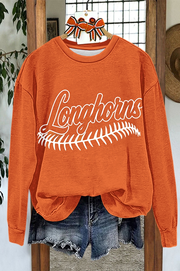Baseball Caramel Texas Sweatshirt