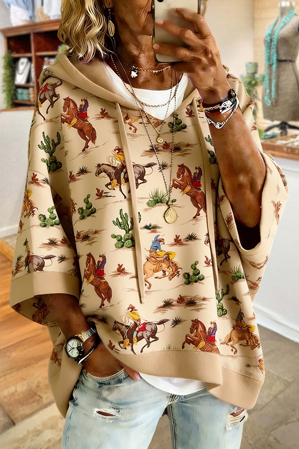 Western Cowgirl Desert Hoodie