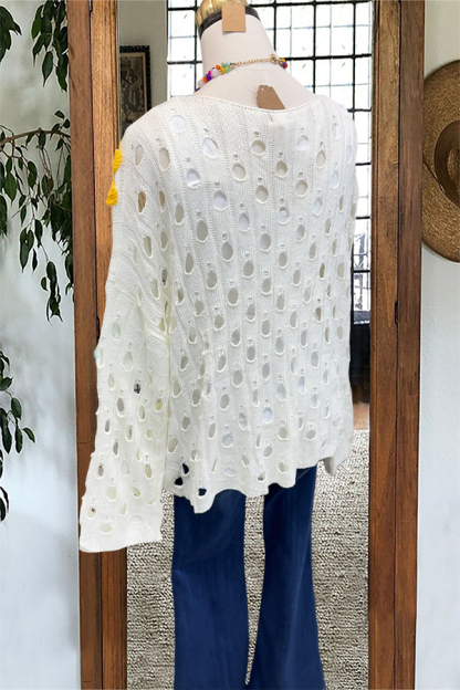 Colorful Floral Knit Top