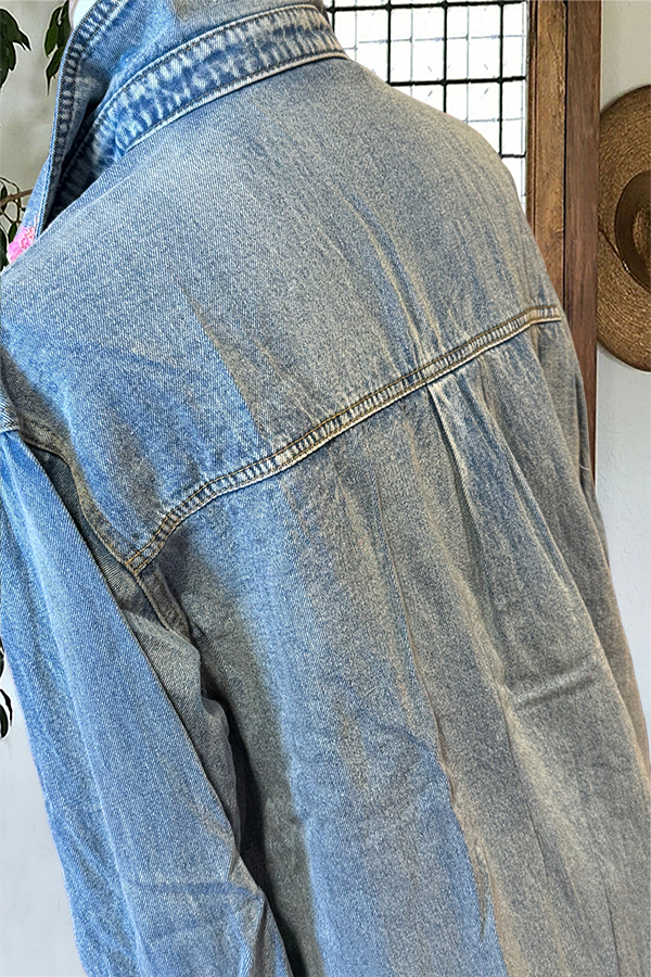 Playful Heart Denim Shirt