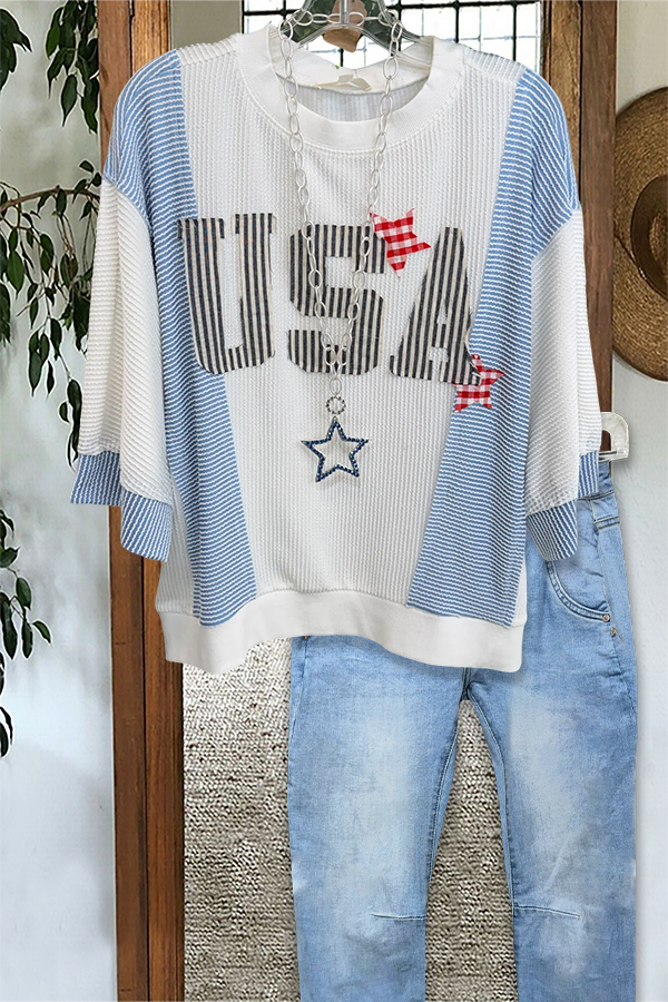 250 USA Patchwork Top
