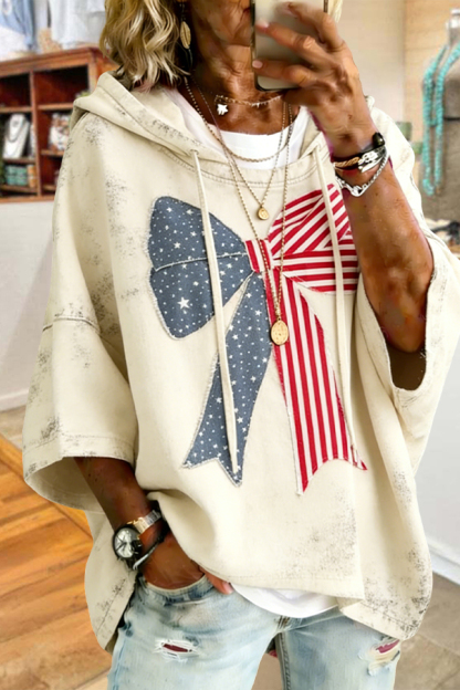American Flag Bow Hoodie