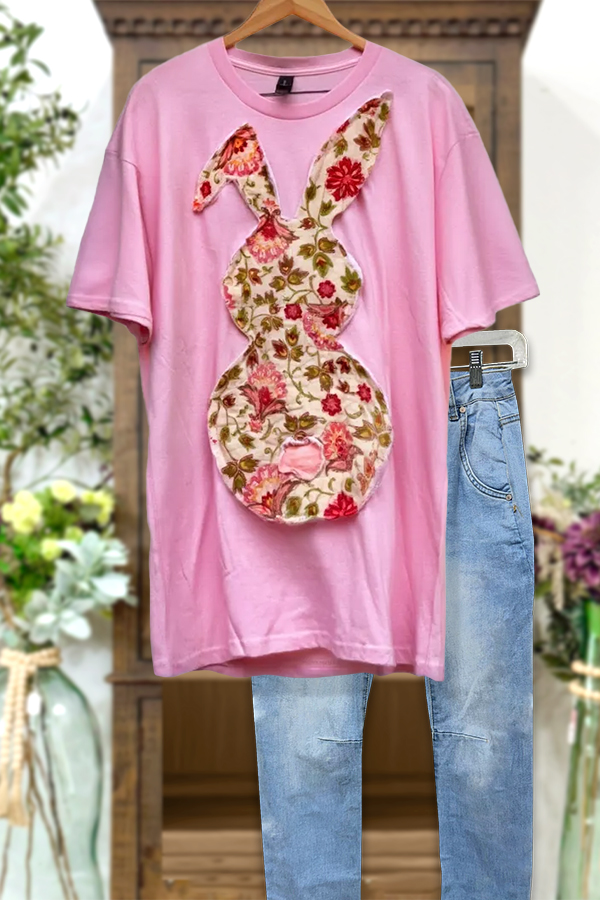 Cute Easter Flower Bunny Mini Dress