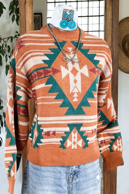 Bohemian Western Cowboy Sweater