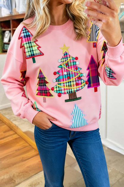 Cute Christmas Tree Crew Neck Sweatshirt