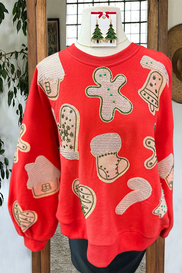 Cute Christmas Gingerbread Man Sweatshirt