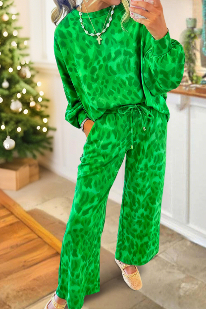 Classic Leopard Print Pajama Set