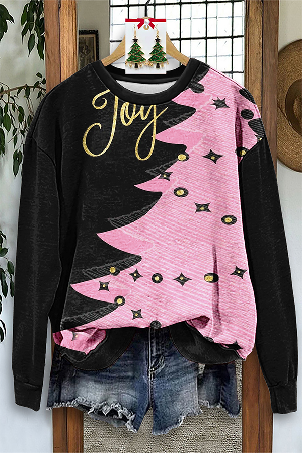 Sweet Christmas Tree Crew Neck Sweatshirt