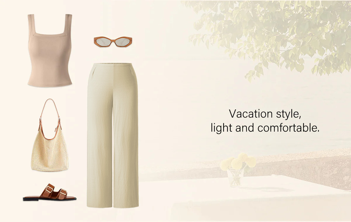 Slimming Wrinkle-Resistant Cotton-Linen Mid Rise Straight