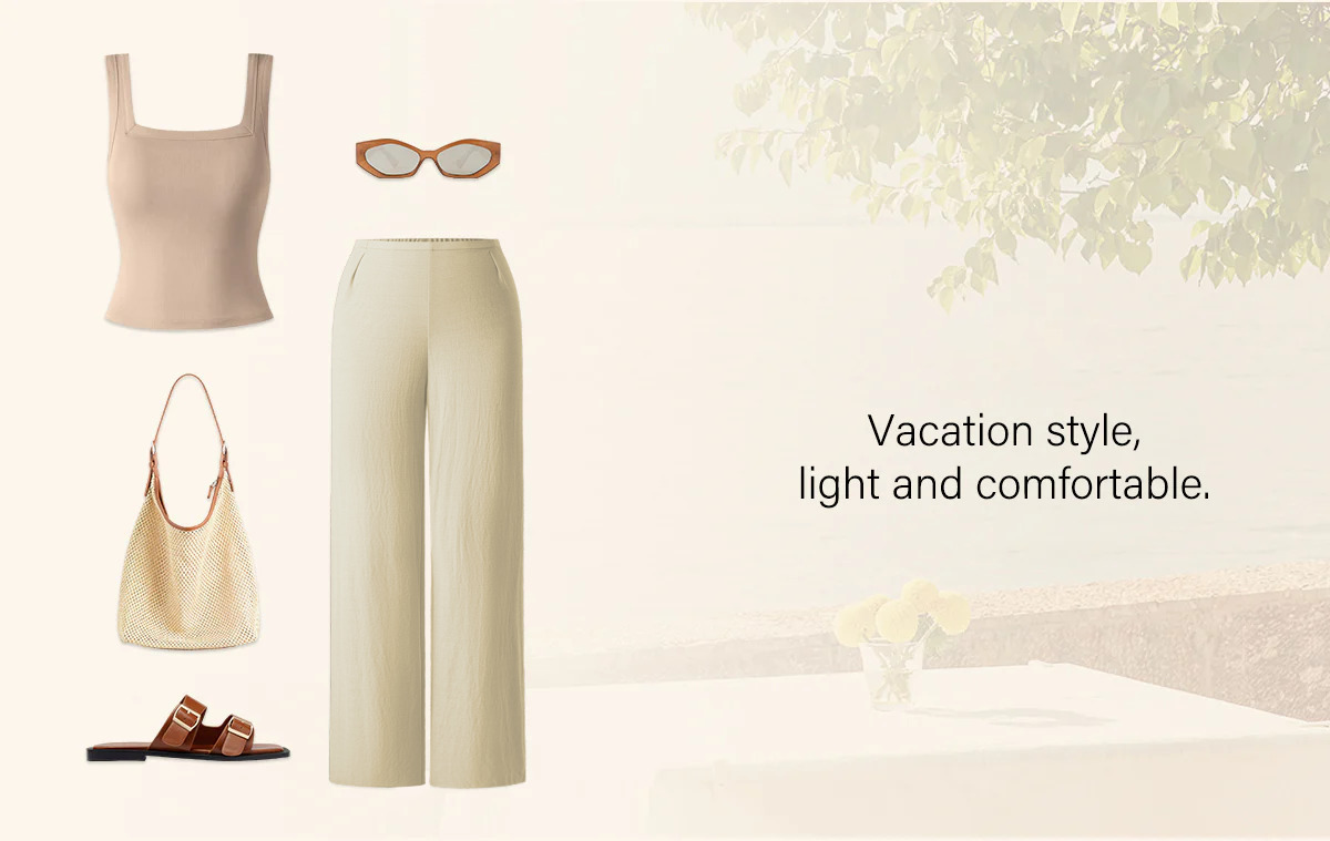 Slimming Wrinkle-Resistant Cotton-Linen Mid Rise Straight