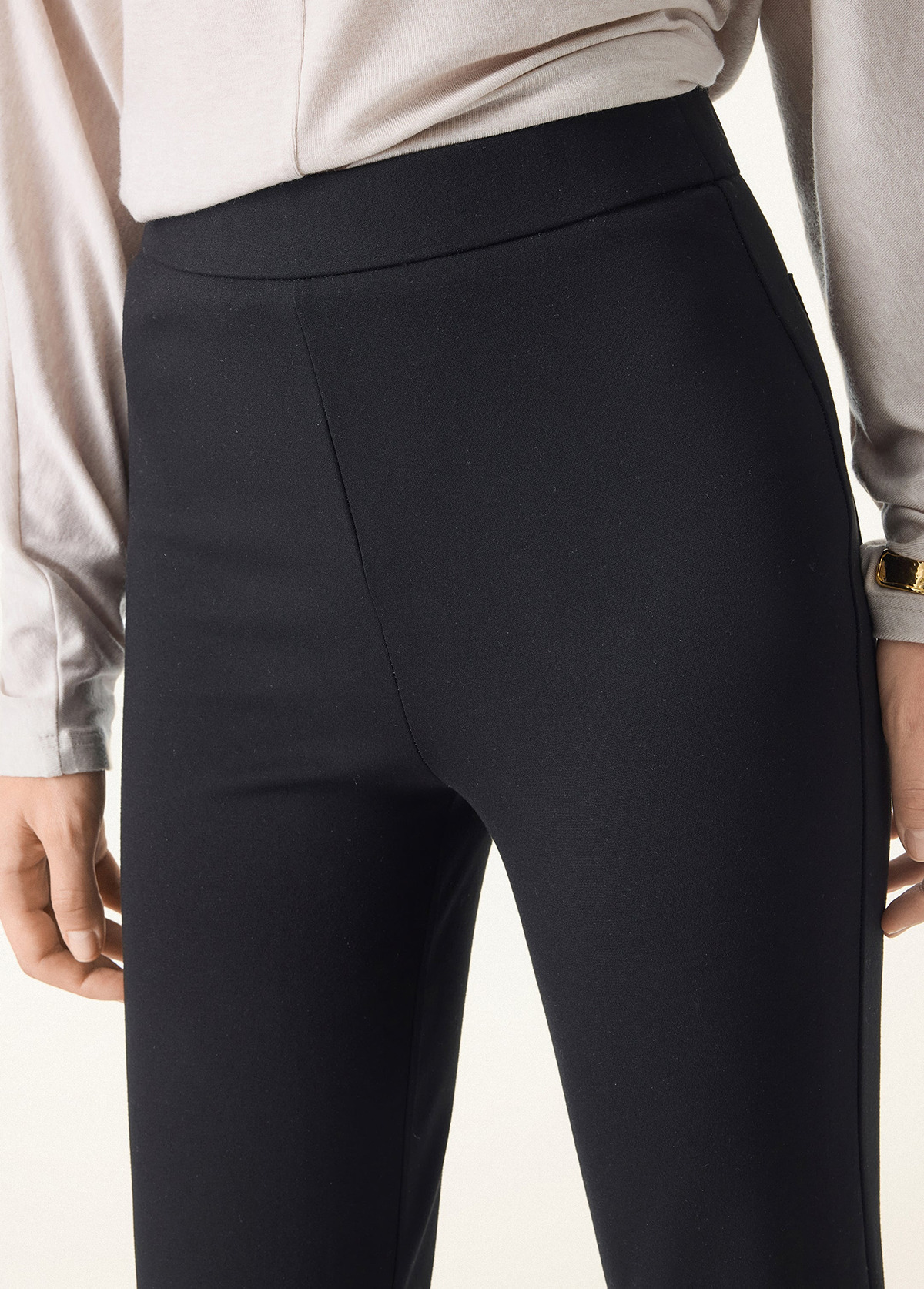 Slimming Tummy Control Ponte High Rise Pull-On Flared Pants